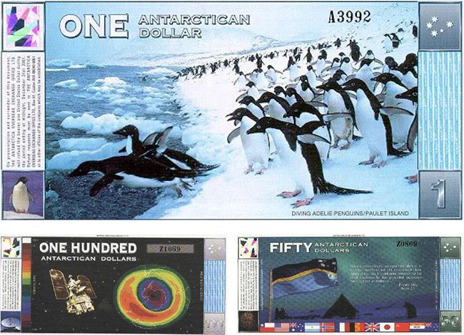 One Antarctica Dollar Currency Note