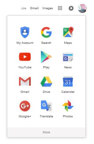 Google account options