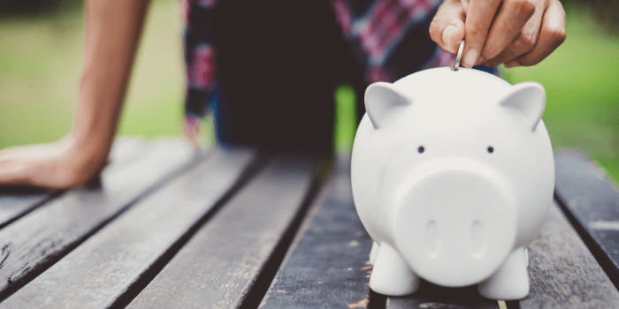 Keep a piggy bank for change and notes Keep a piggy bank for change and notes