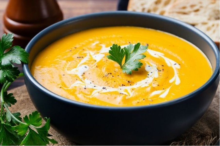 Delicious Pumpkin and Carrot Soup 